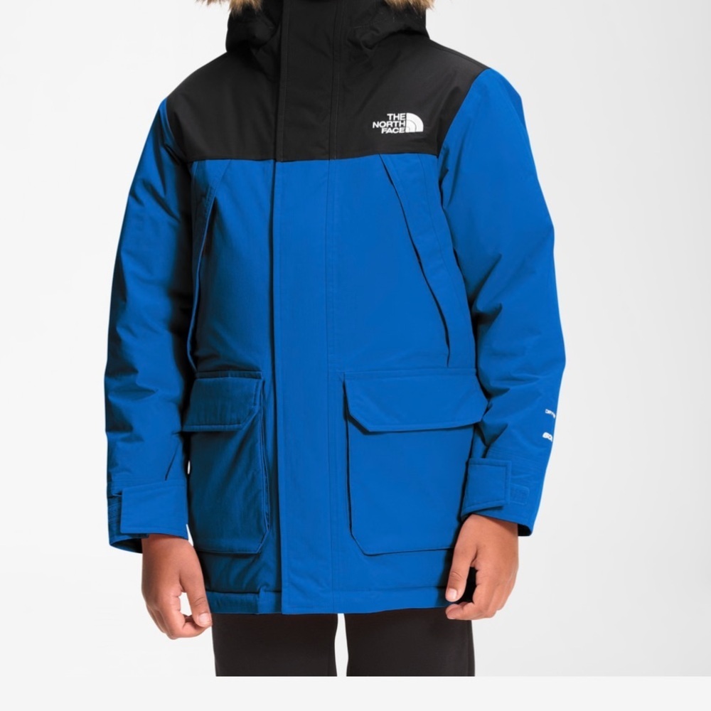The North Face Royal Blue and Black Parka